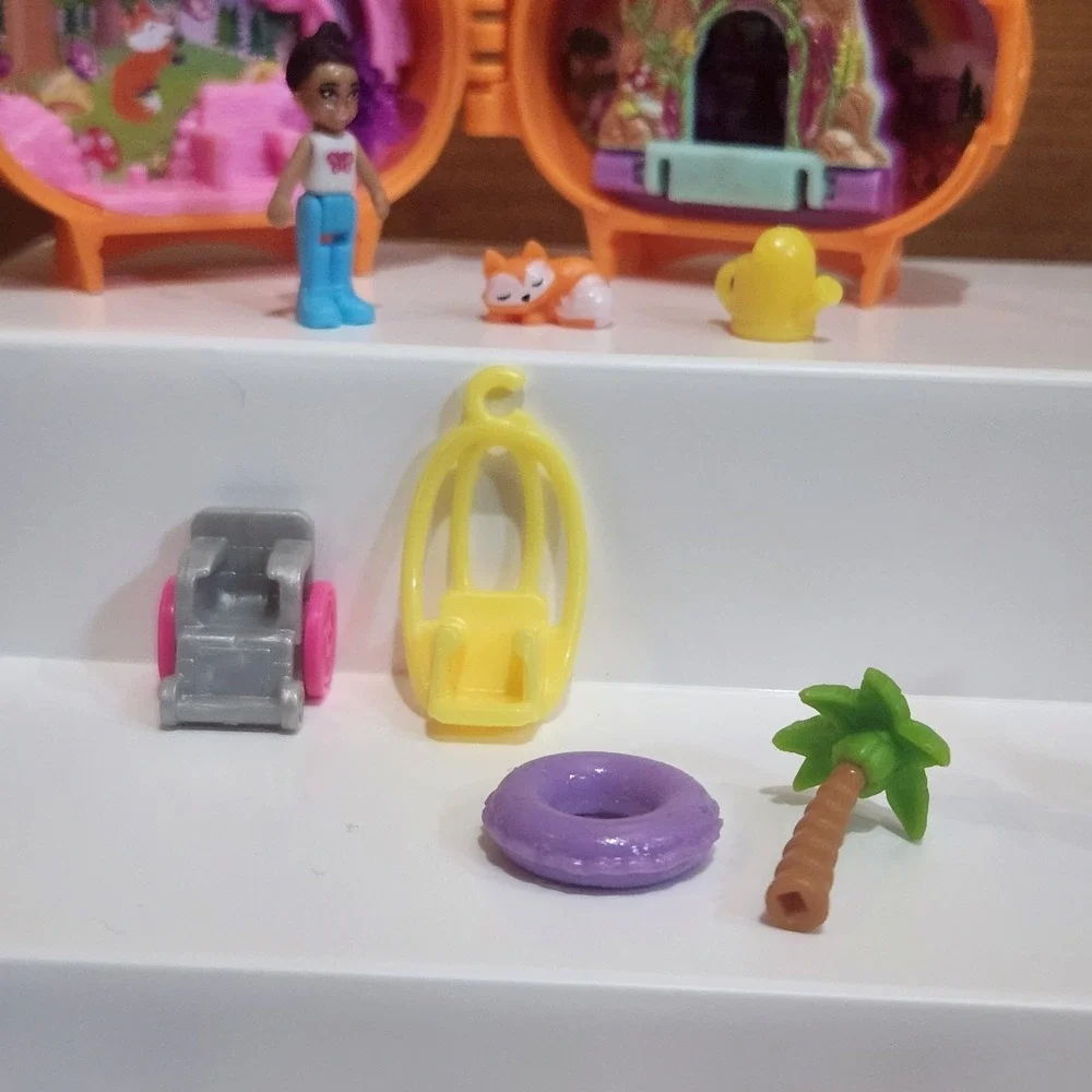 Lot Of 18 Mini Polly Pocket Playsets Figures Pets Surprise Playset Ice Cream Fox